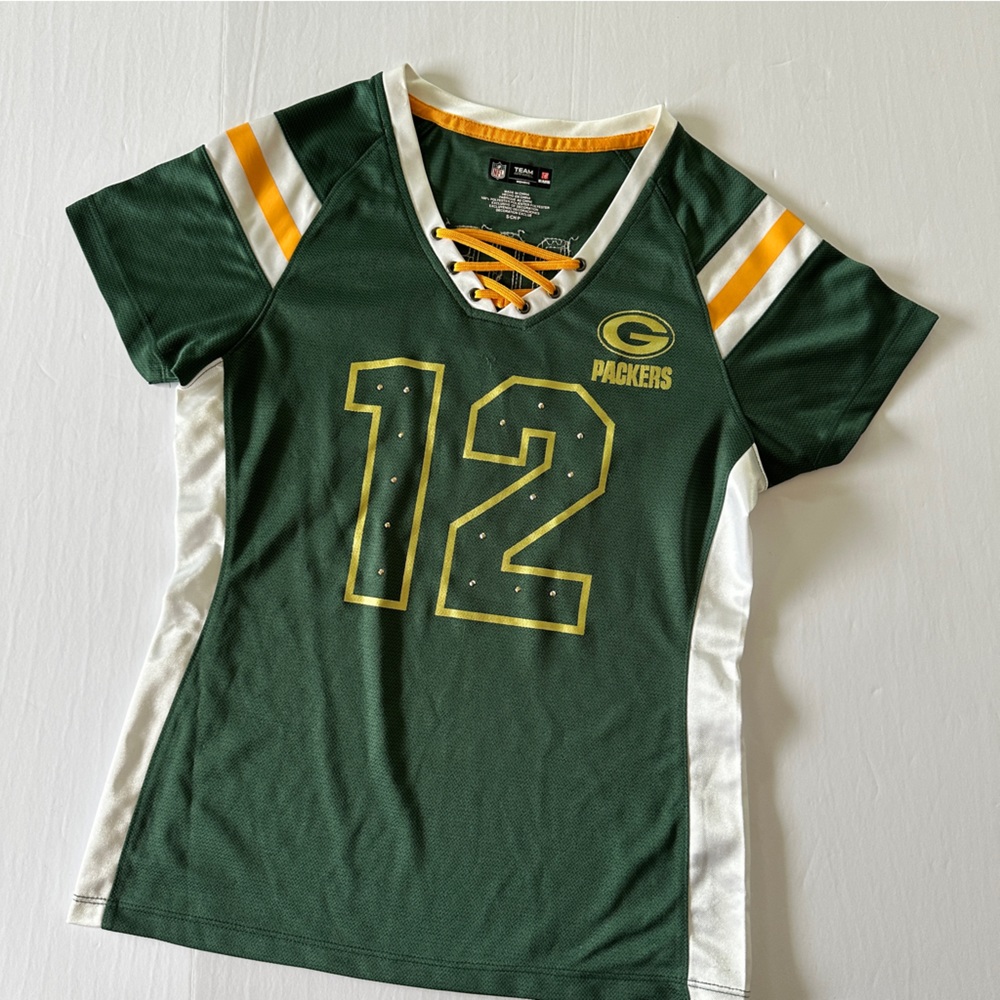 Aaron Rodgers Women’s Limited Jersey Size Small Sequin S Green Bay Packers NFL